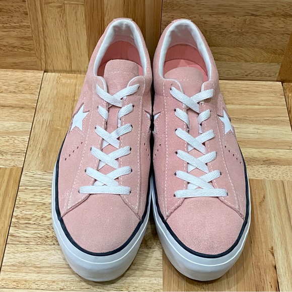 CONVERSE 564382C Chuck Taylor One Star Suede Platform Ox Bleached Coral Size 9 - Picture 3 of 16